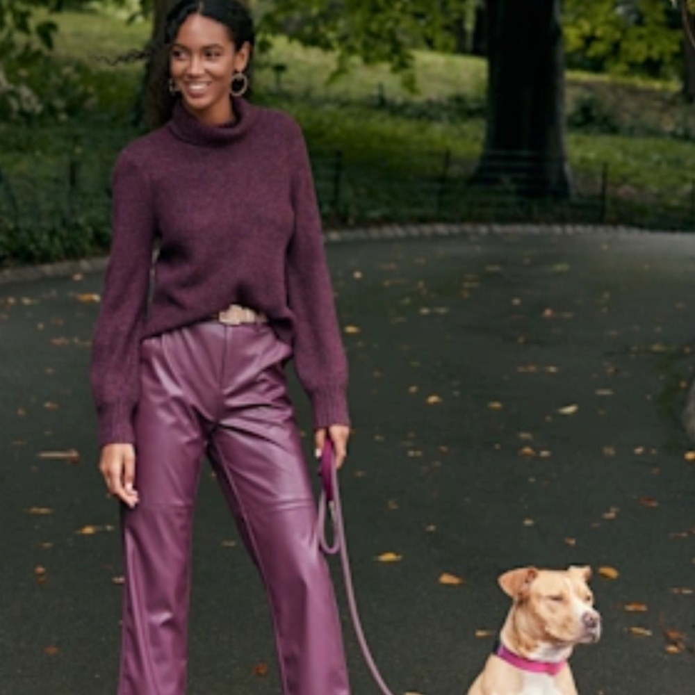 Lulu's Deep Purple Turtle Neck Sweater